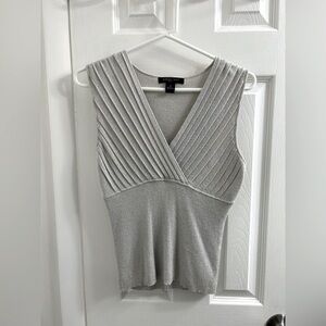 Silver Sleeveless Top